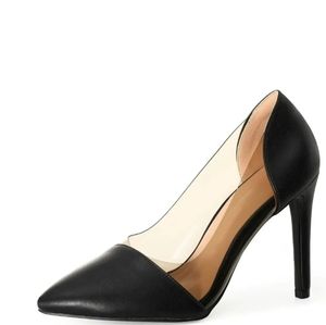 Mysoft Women's High Heel Clear Pumps Pointed Toe Transparent Slip On Wedding